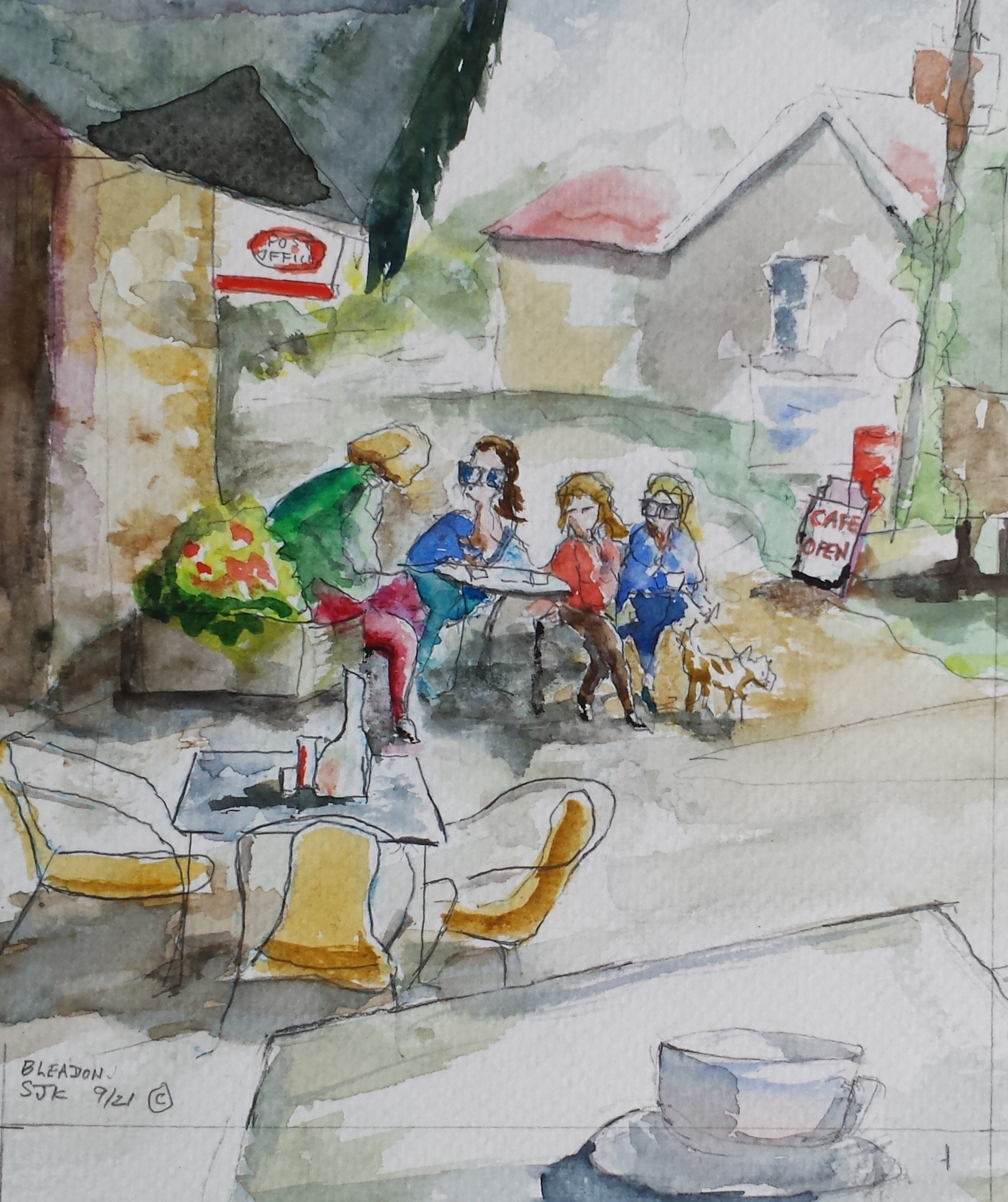 Let's sit in the sun and chat - Painting No 201